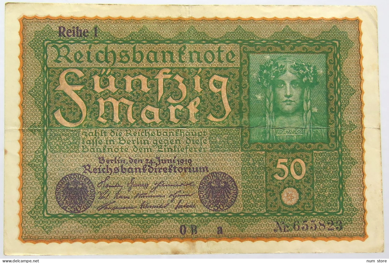 GERMANY 50 MARK 1919 #alb067 0345 - 50 Mark