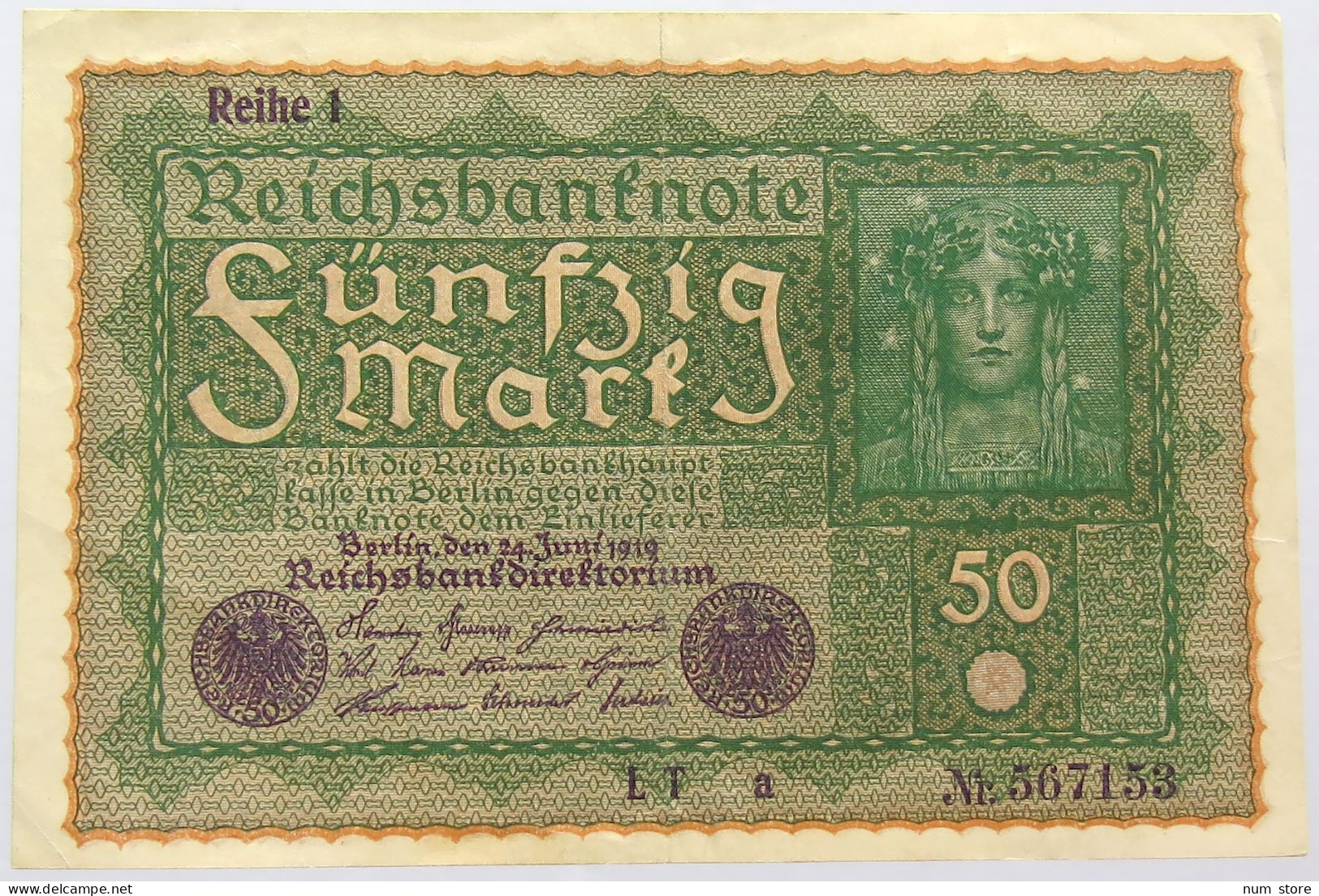 GERMANY 50 MARK 1919 #alb067 0347 - 50 Mark