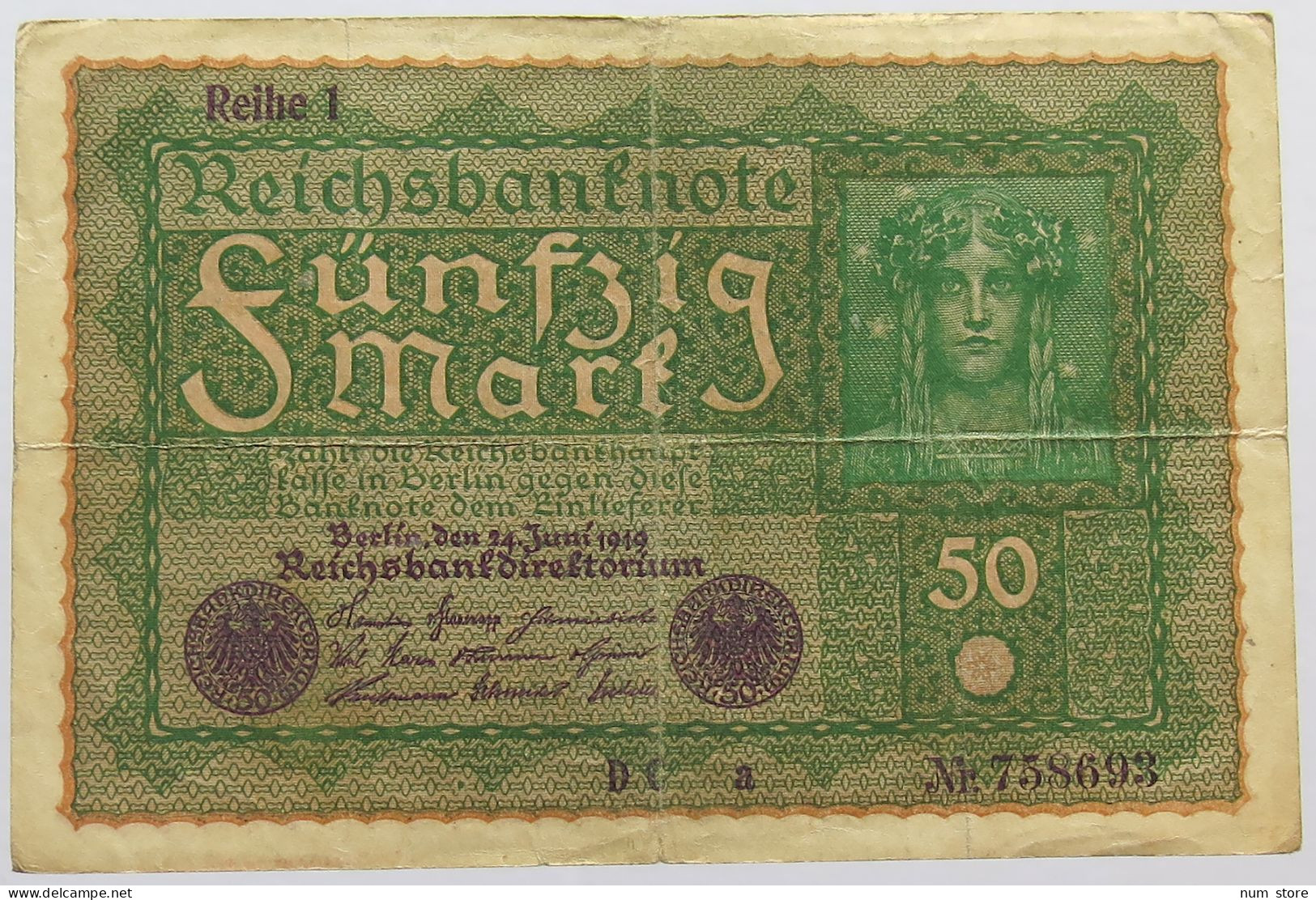 GERMANY 50 MARK 1919 #alb066 0227 - 50 Mark