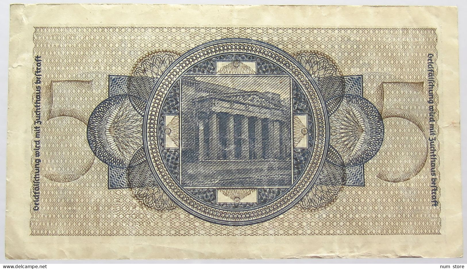 GERMANY 5 REICHSMARK #alb067 0343 - 5 Reichsmark