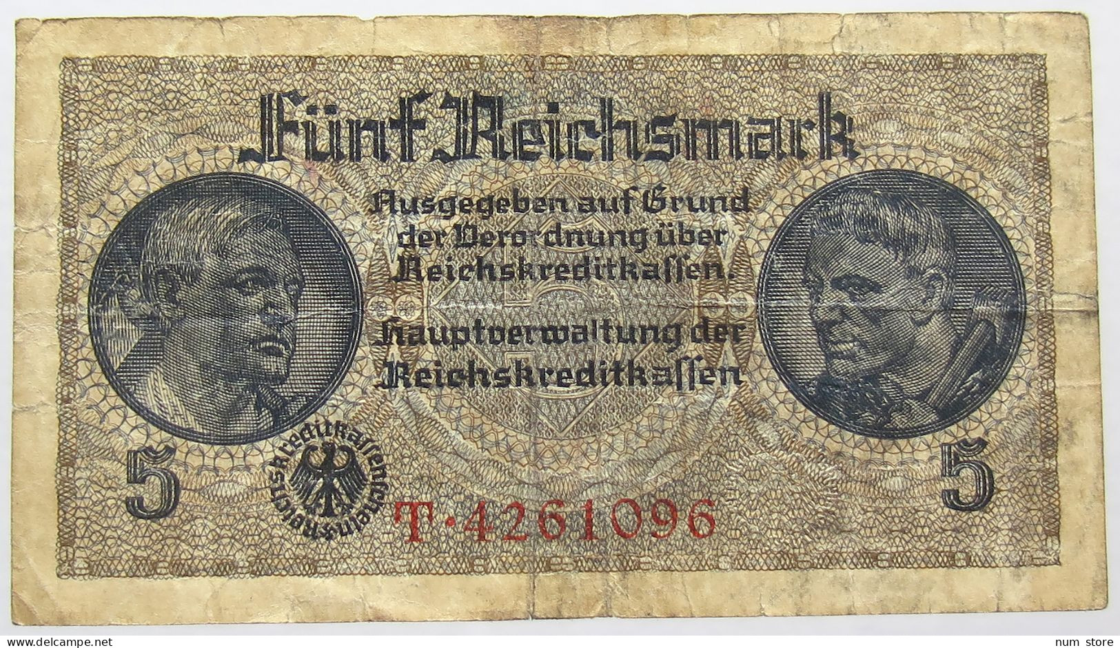 GERMANY 5 REICHSMARK #alb067 0337 - 5 Reichsmark