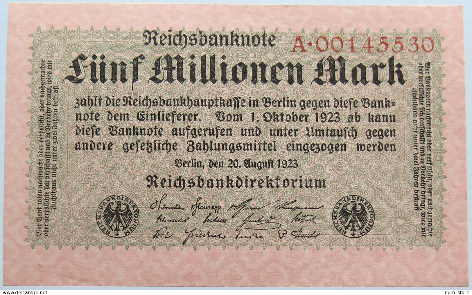 GERMANY 5 MILLIONEN 1923 #alb004 0305 - 5 Mio. Mark