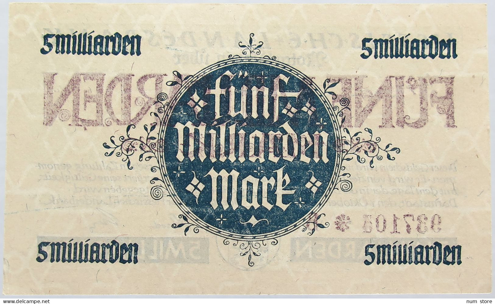 GERMANY 5 MILLIARDEN MARK HESSEN #alb004 0045 - 5 Miljard Mark