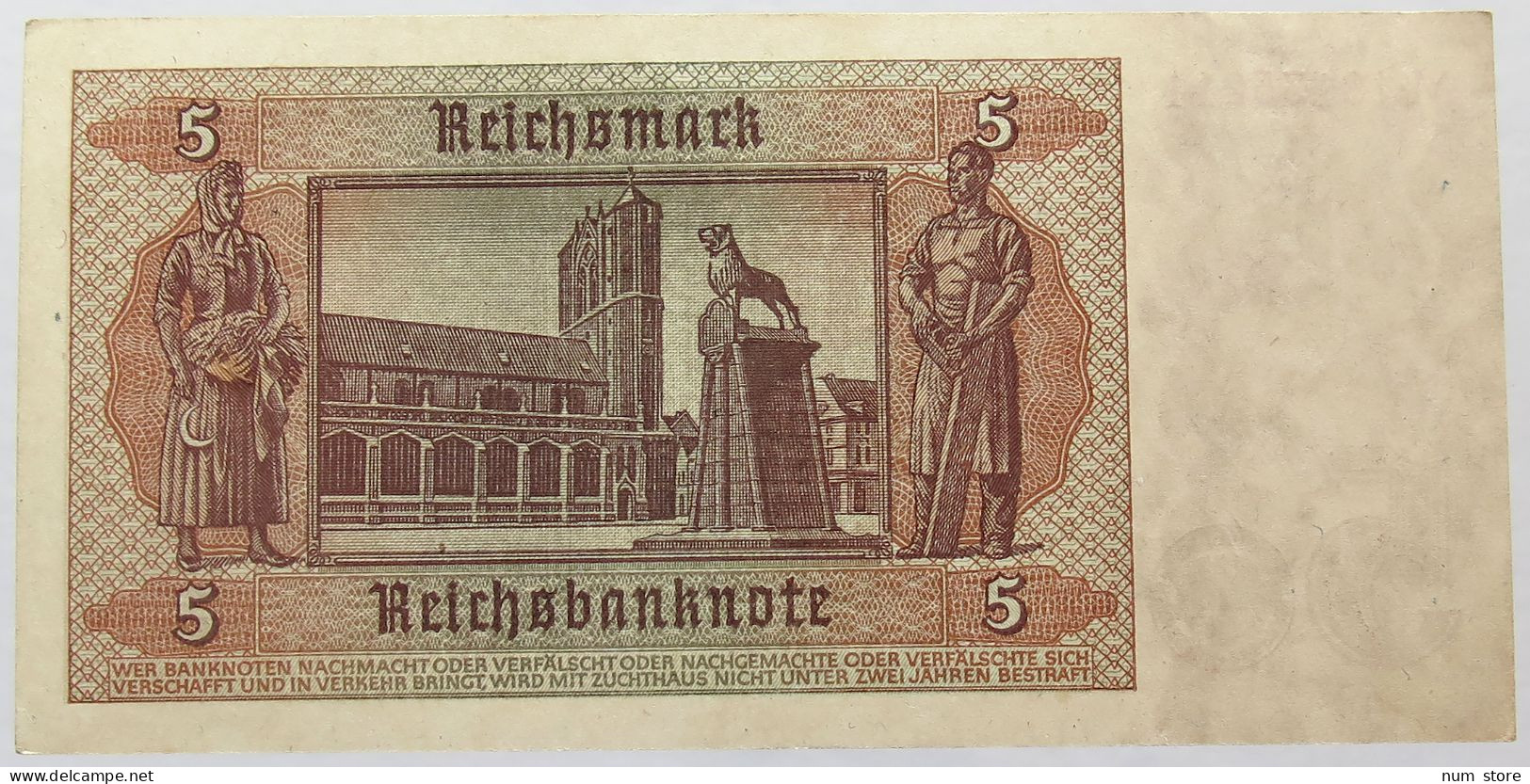 GERMANY 5 MARK 1942 TOP #alb016 0297 - 5 Reichsmark