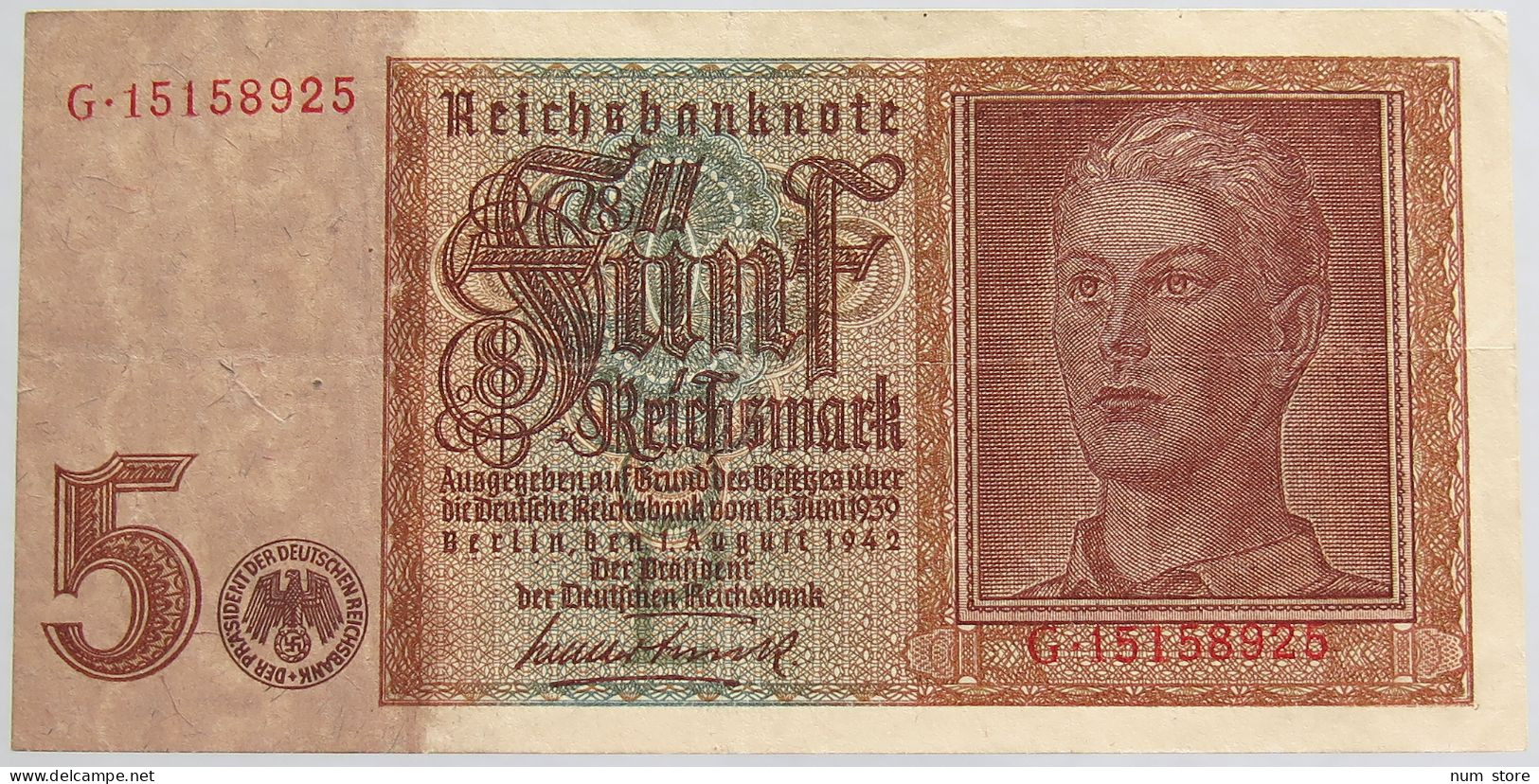 GERMANY 5 MARK 1942 #alb012 0001 - 5 Reichsmark