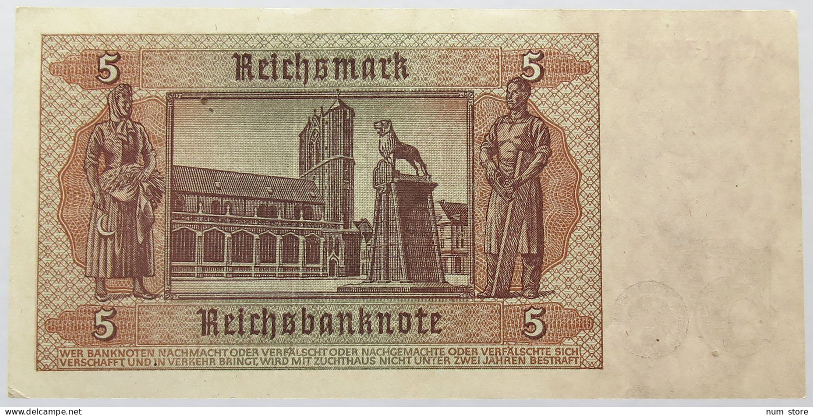 GERMANY 5 MARK 1942 TOP #alb016 0293 - 5 Reichsmark