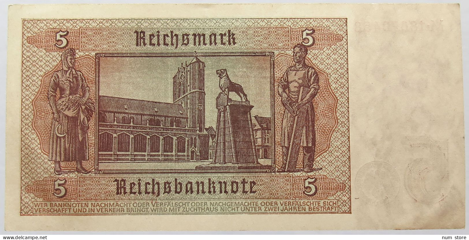 GERMANY 5 MARK 1942 TOP #alb016 0299 - 5 Reichsmark