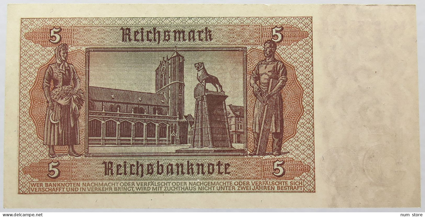 GERMANY 5 MARK 1942 TOP #alb016 0295 - 5 Reichsmark