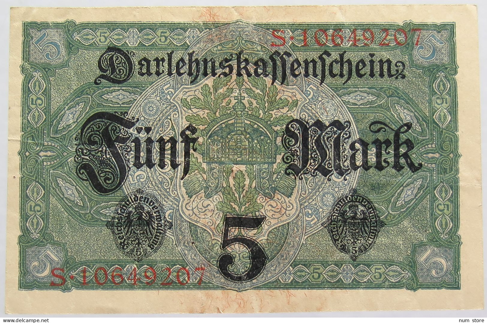 GERMANY 5 MARK 1917 #alb019 0005 - 5 Mark