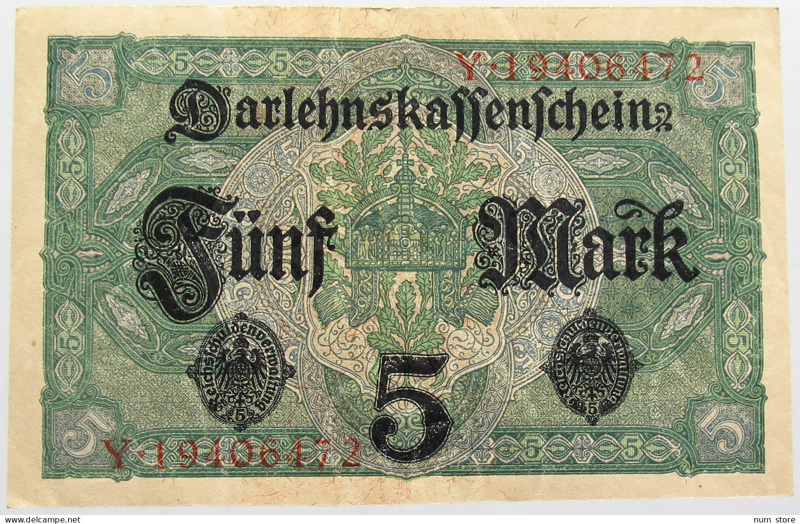 GERMANY 5 MARK 1917 #alb013 0097 - 5 Mark