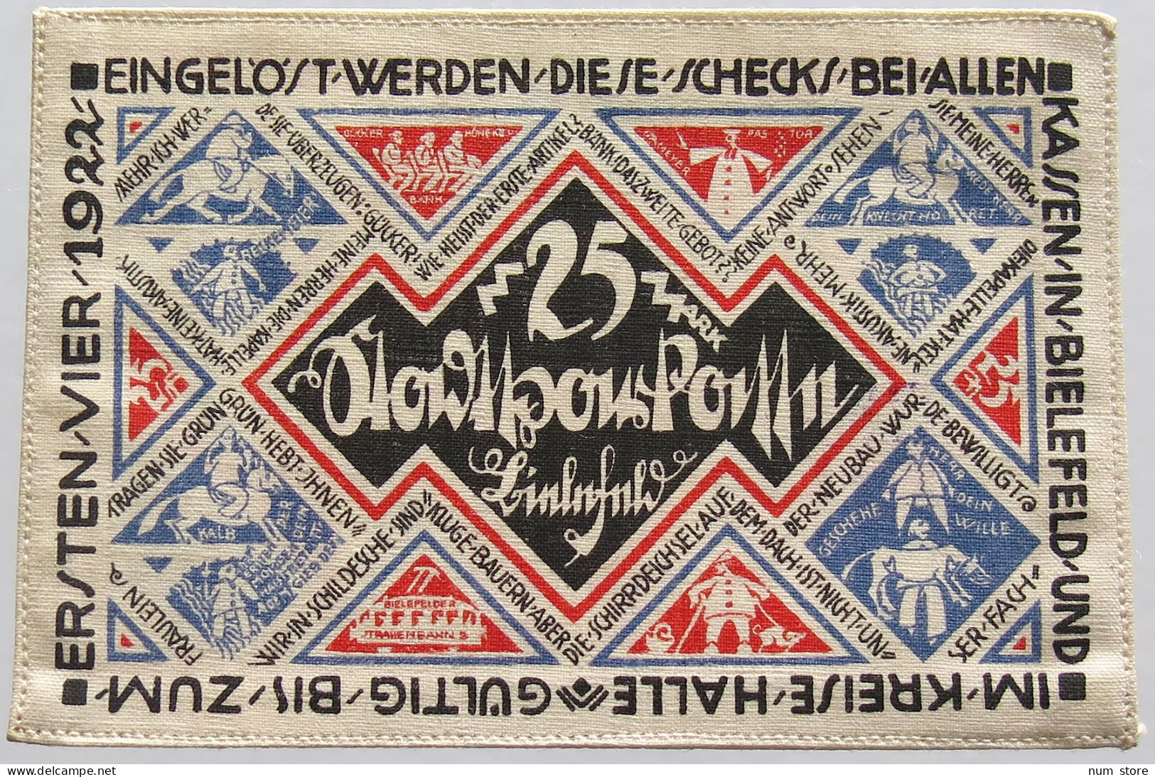 GERMANY 25 MARK 1921 BIELEFELD #alb020 0051 - 20 Mark