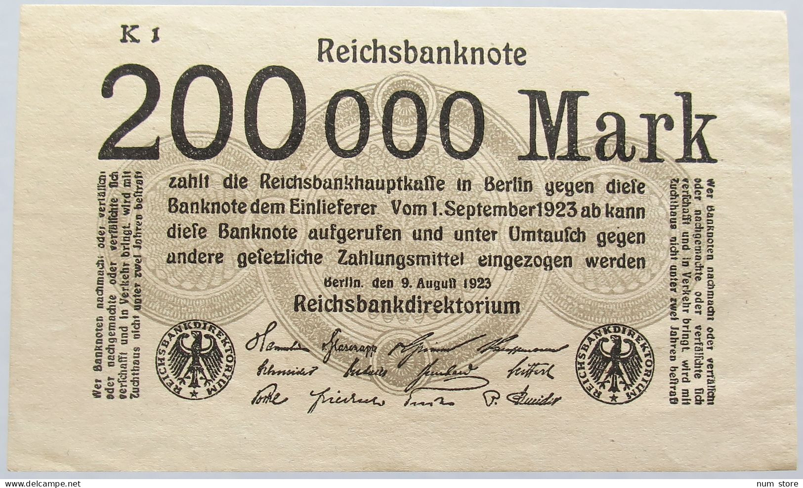 GERMANY 200000 MARK 1923 #alb004 0187 - 20.000 Mark