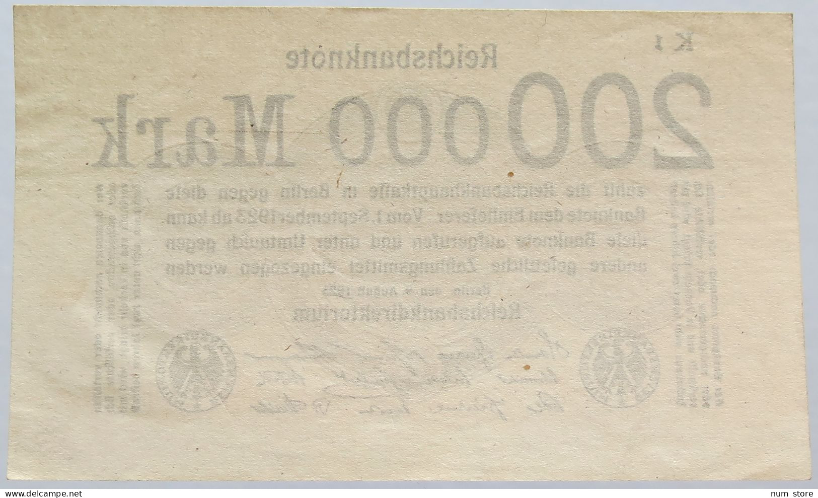 GERMANY 200000 MARK 1923 #alb004 0187 - 20.000 Mark