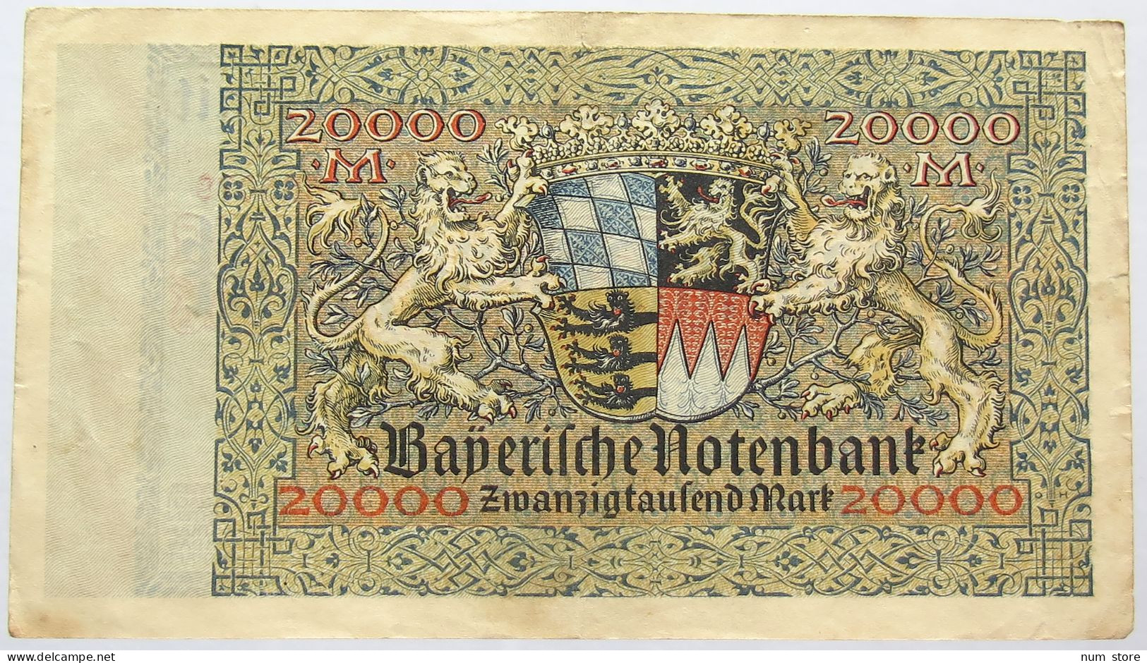 GERMANY 20000 MARK 1923 BAVARIA #alb067 0323 - 20000 Mark