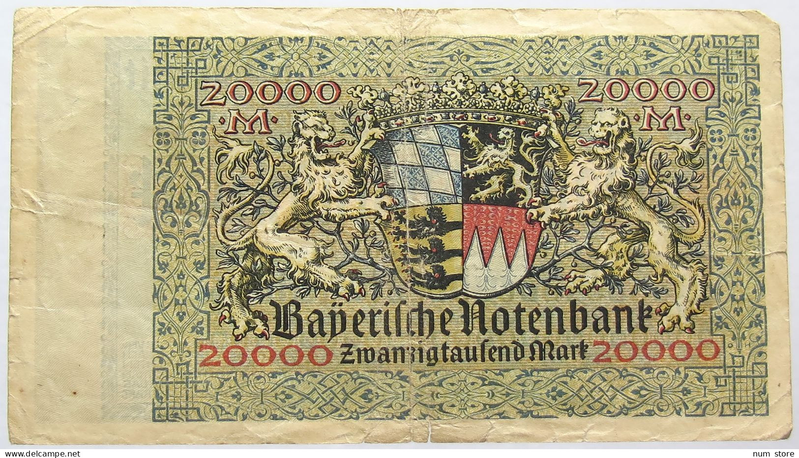 GERMANY 20000 MARK 1923 BAVARIA #alb067 0321 - 20000 Mark