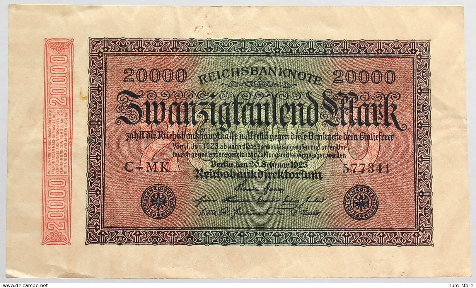 GERMANY 20000 MARK 1923 #alb066 0511 - 20.000 Mark