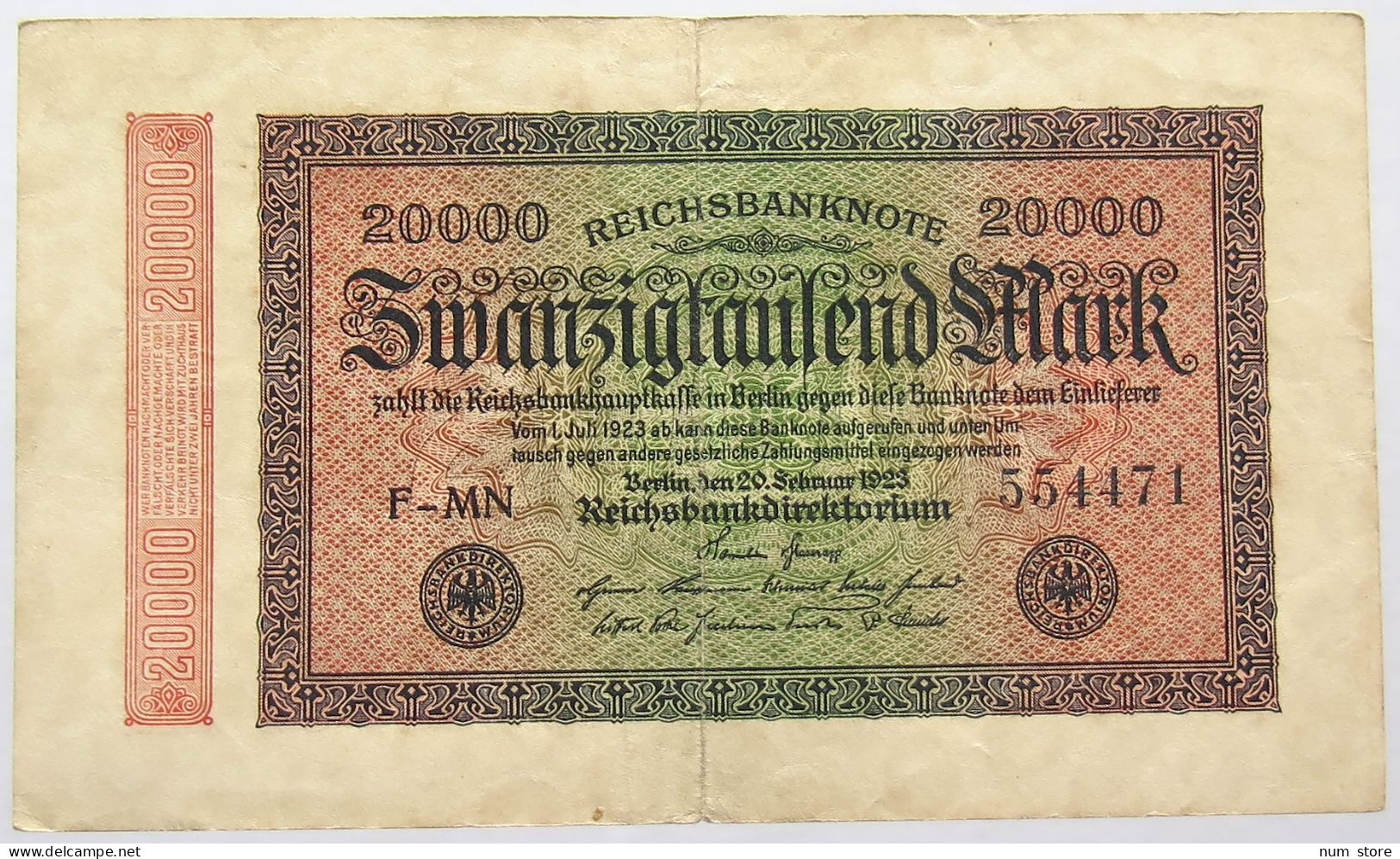 GERMANY 20000 MARK 1923 #alb066 0205 - 20.000 Mark