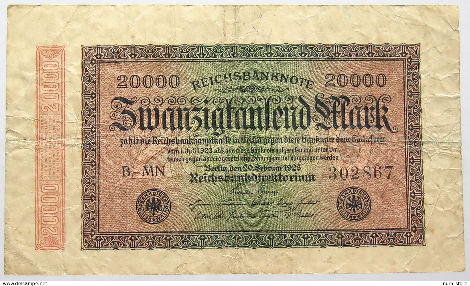 GERMANY 20000 MARK 1923 #alb066 0209 - 20000 Mark