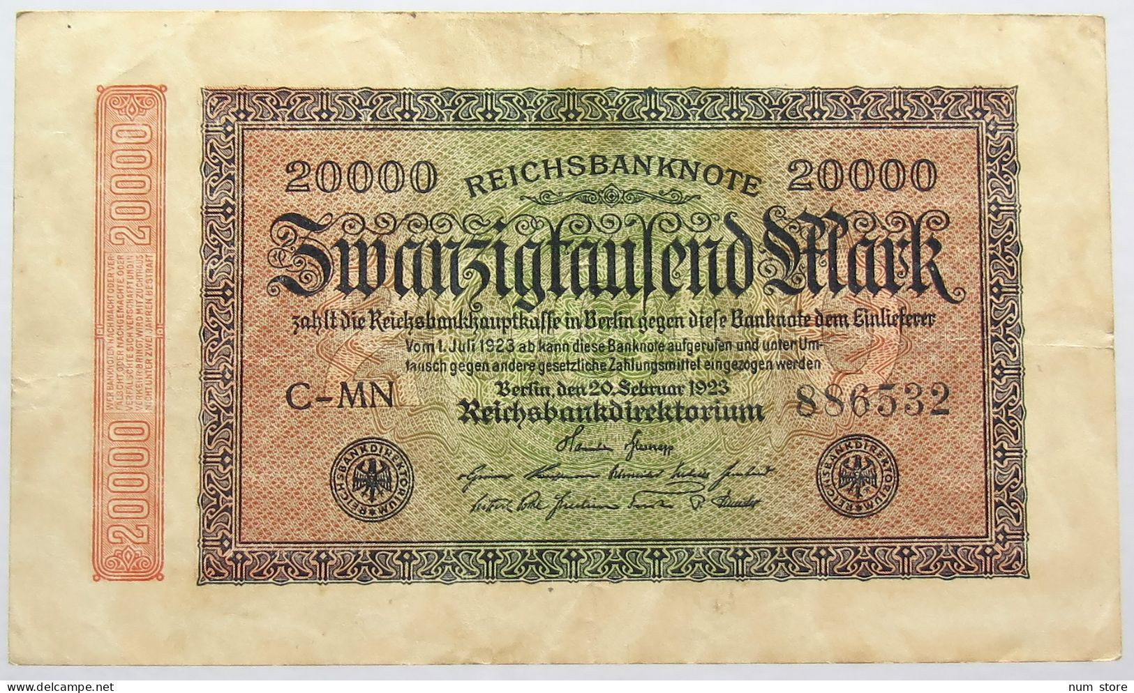 GERMANY 20000 MARK 1923 #alb066 0199 - 20.000 Mark