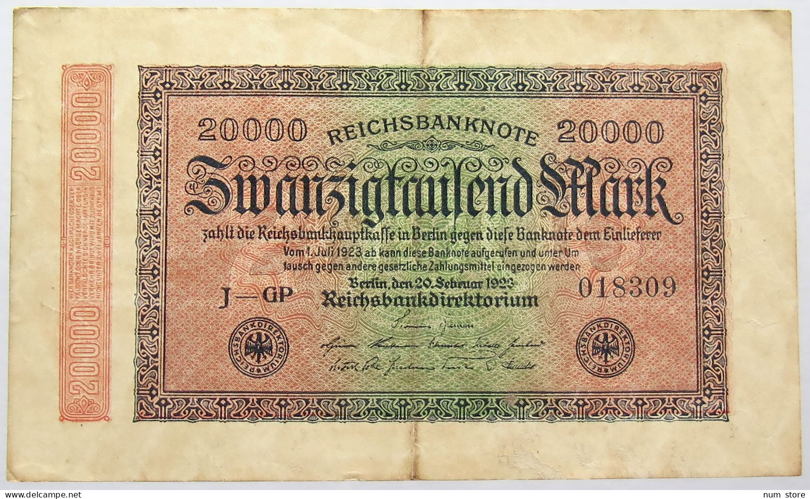 GERMANY 20000 MARK 1923 #alb066 0187 - 20000 Mark