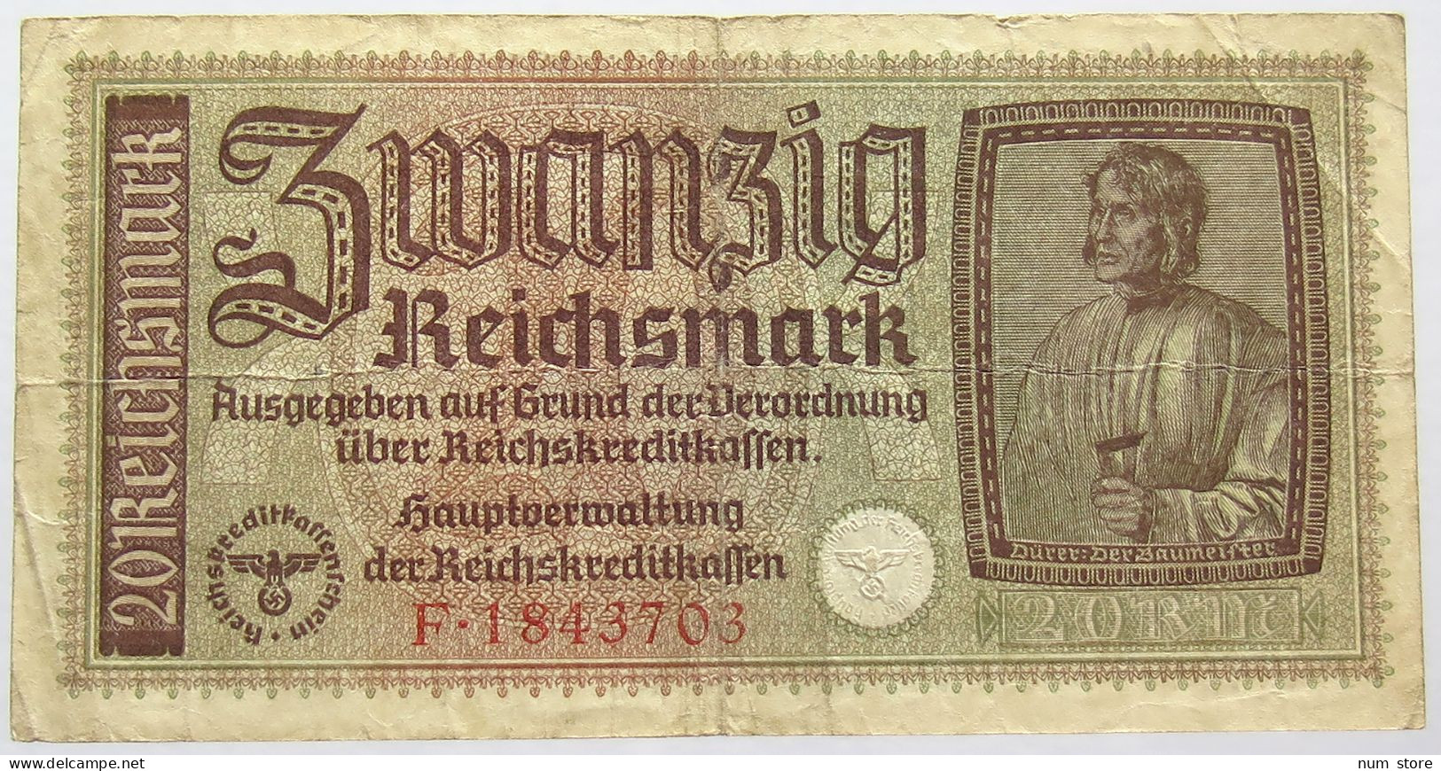 GERMANY 20 REICHSMARK 1940 #alb067 0317 - 20 Reichsmark