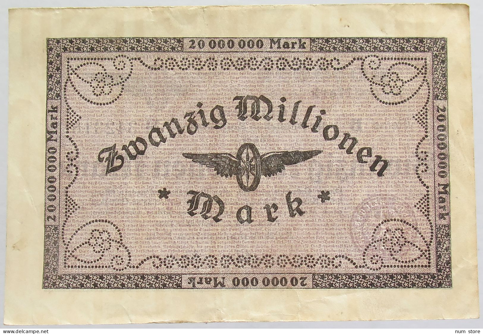 GERMANY 20 MILLIONEN MARK 1923 REICHSBAHN #alb012 0083 - 20 Mio. Mark