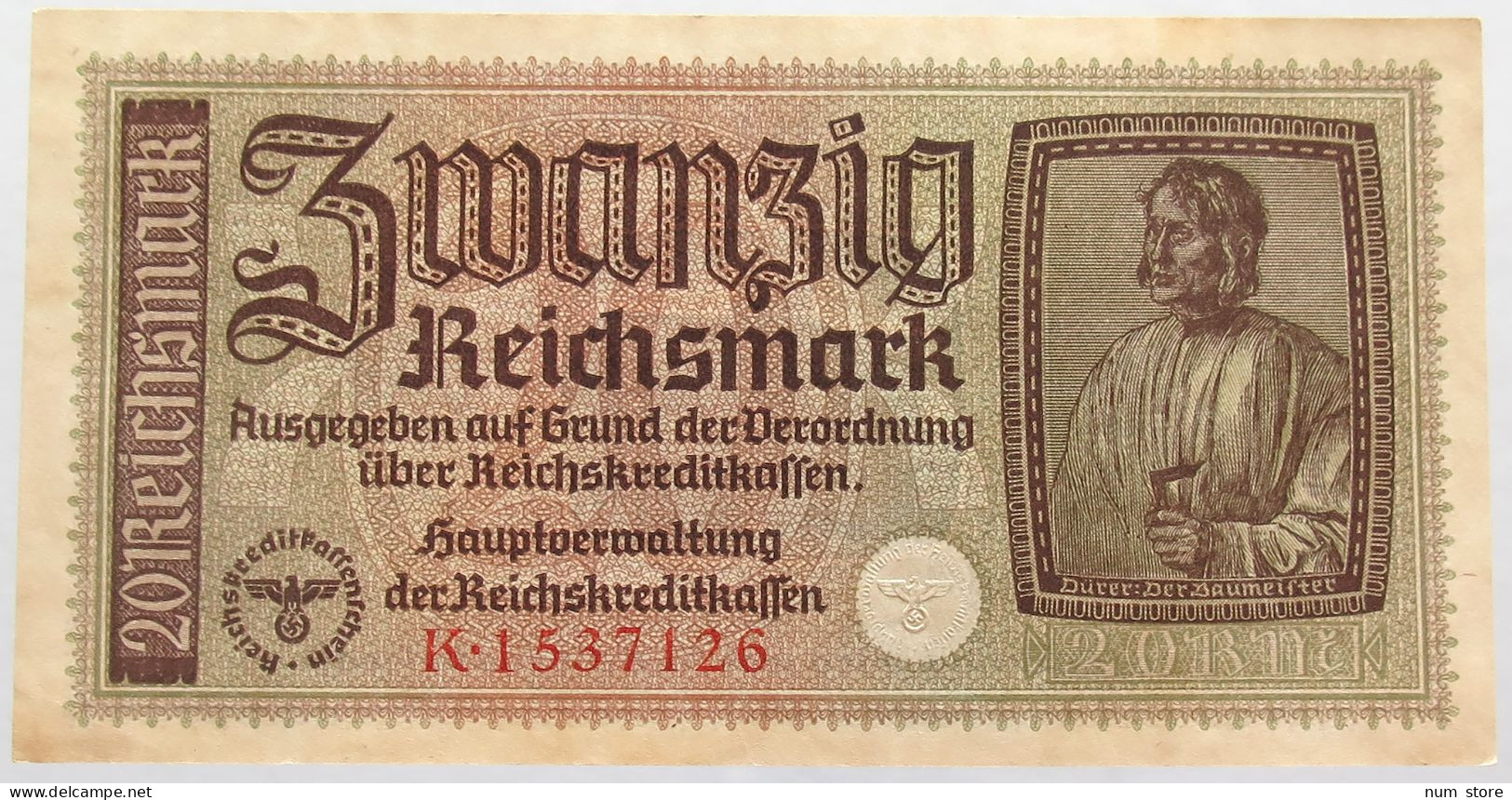 GERMANY 20 MARK DRITTES REICH #alb016 0055 - 20 Reichsmark