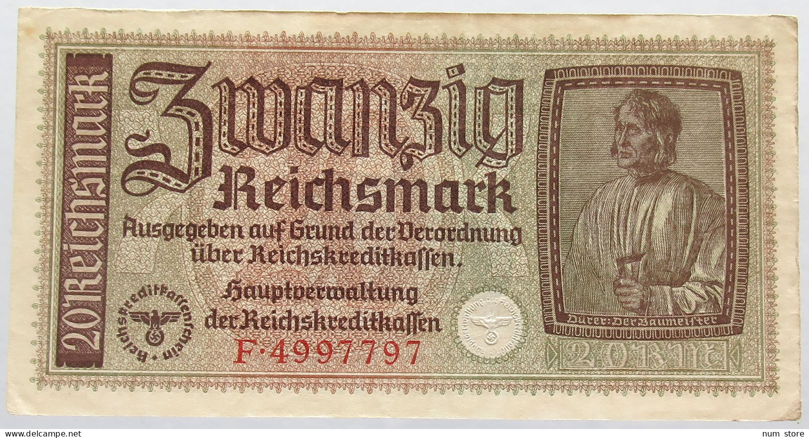 GERMANY 20 MARK DRITTES REICH #alb016 0059 - 20 Reichsmark