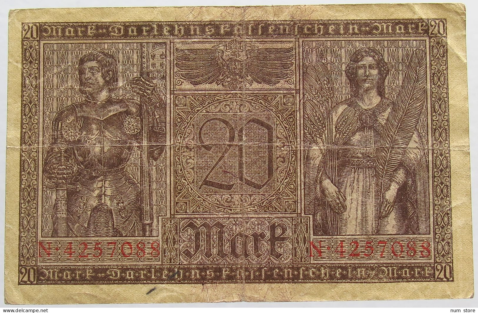 GERMANY 20 MARK 1918 #alb020 0077 - 20 Mark