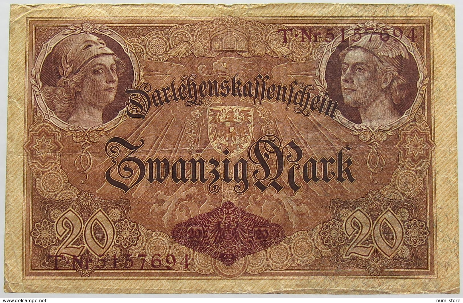 GERMANY 20 MARK 1916 #alb019 0031 - 20 Mark