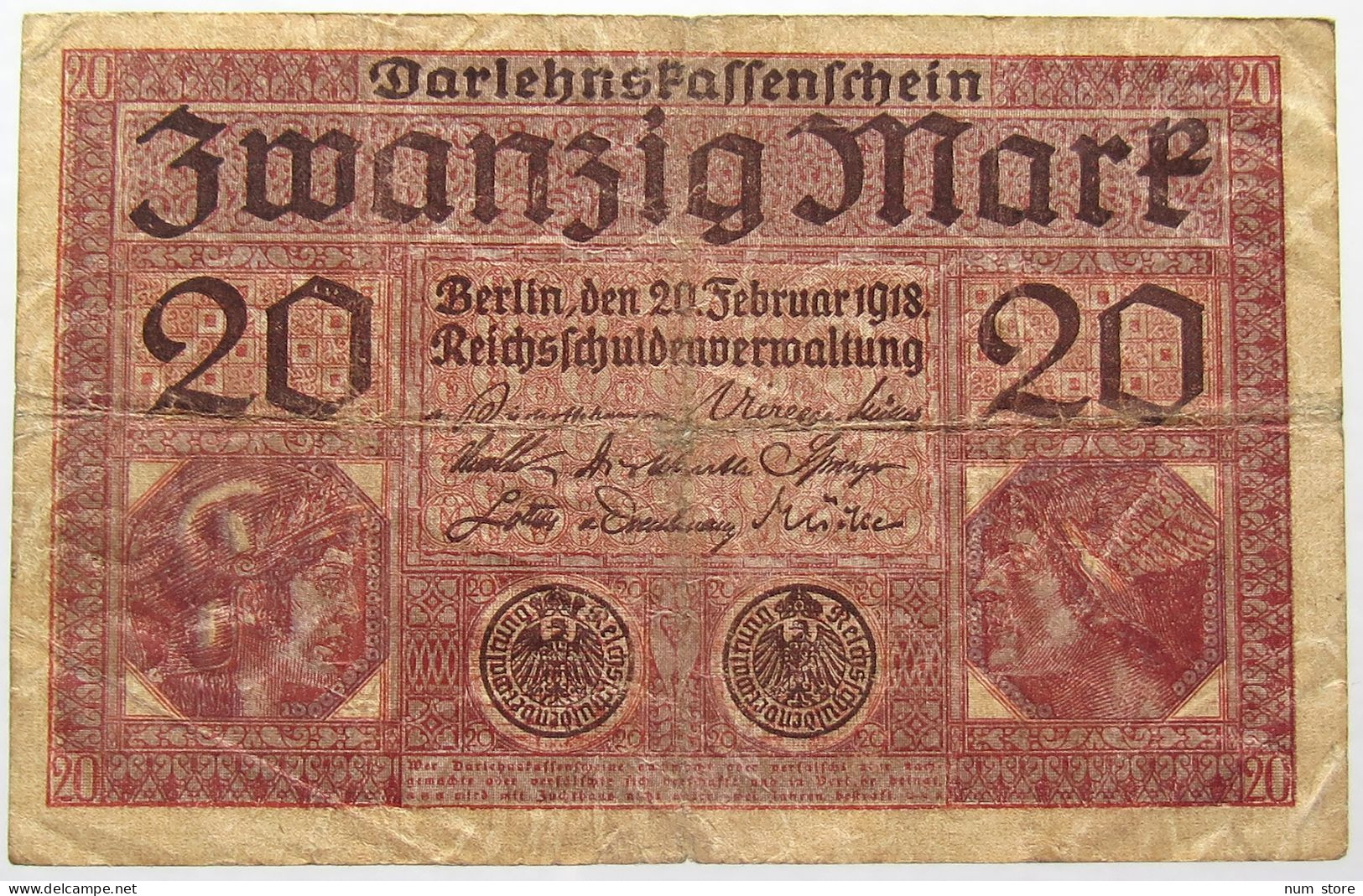 GERMANY 20 MARK 1918 #alb066 0171 - 20 Mark