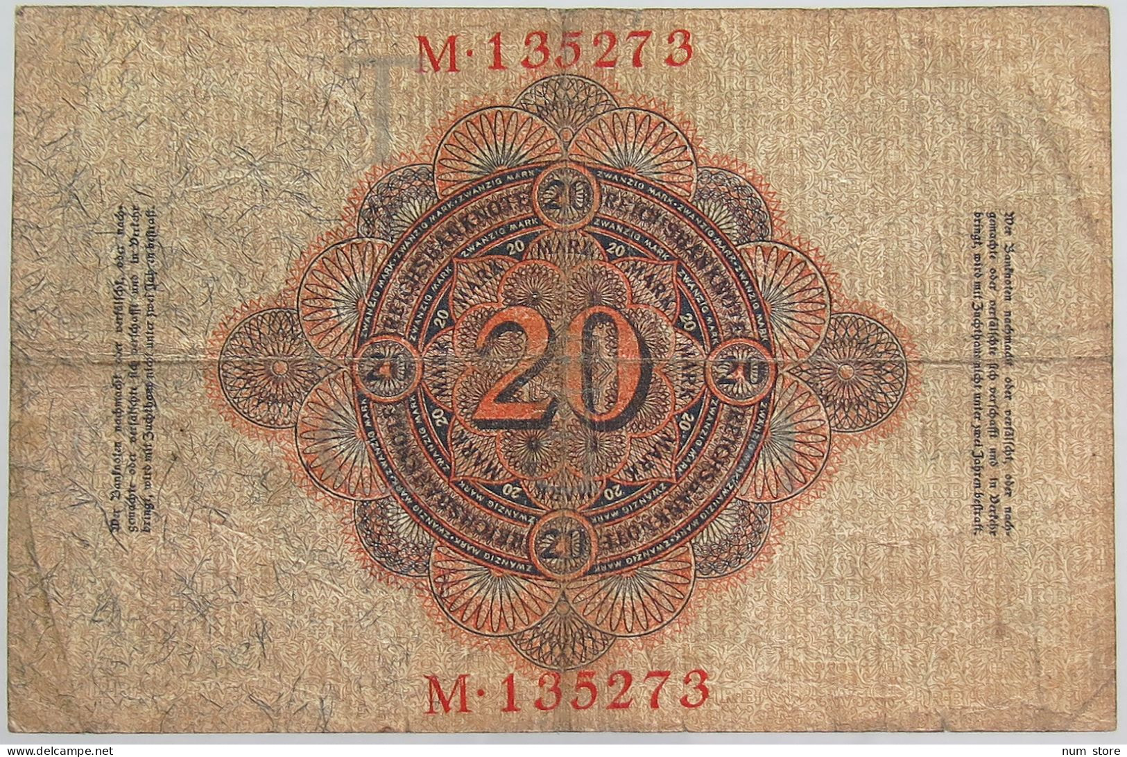 GERMANY 20 MARK 1914 #alb068 0121 - 20 Mark