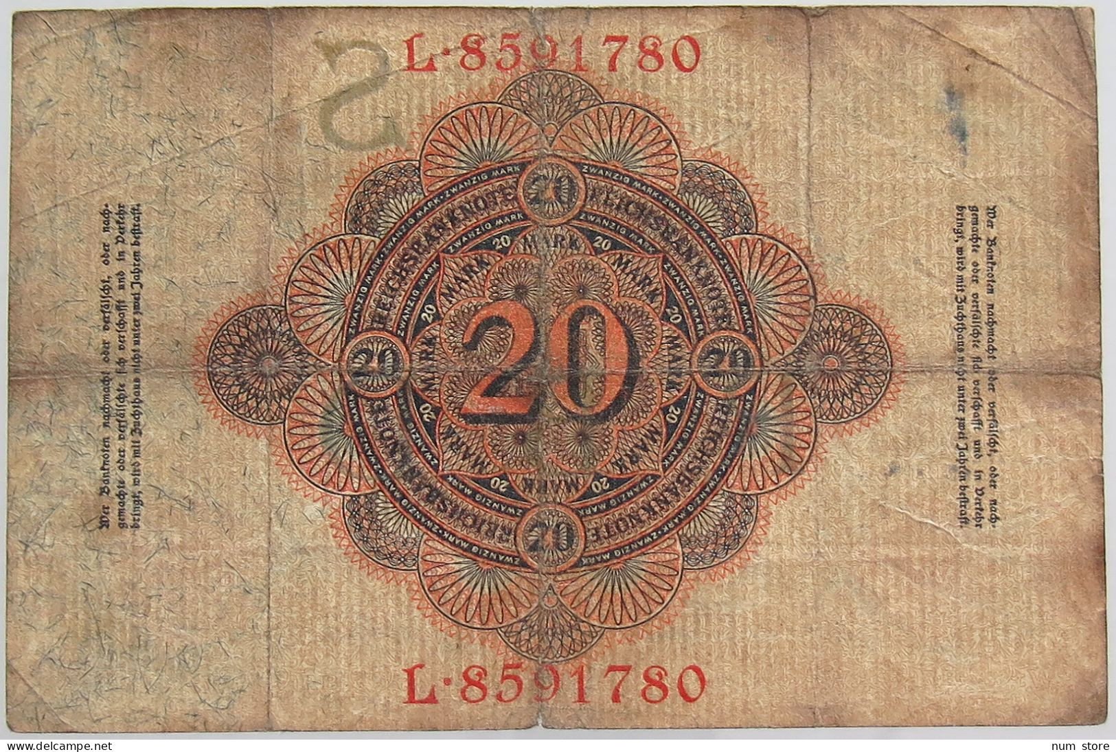 GERMANY 20 MARK 1914 #alb068 0113 - 20 Mark