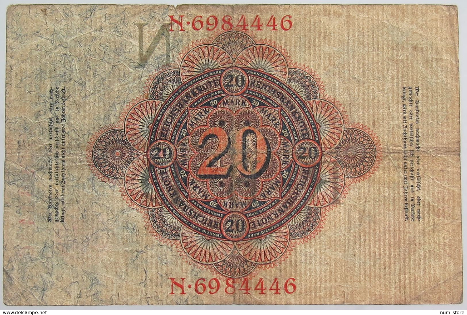 GERMANY 20 MARK 1914 #alb068 0117 - 20 Mark