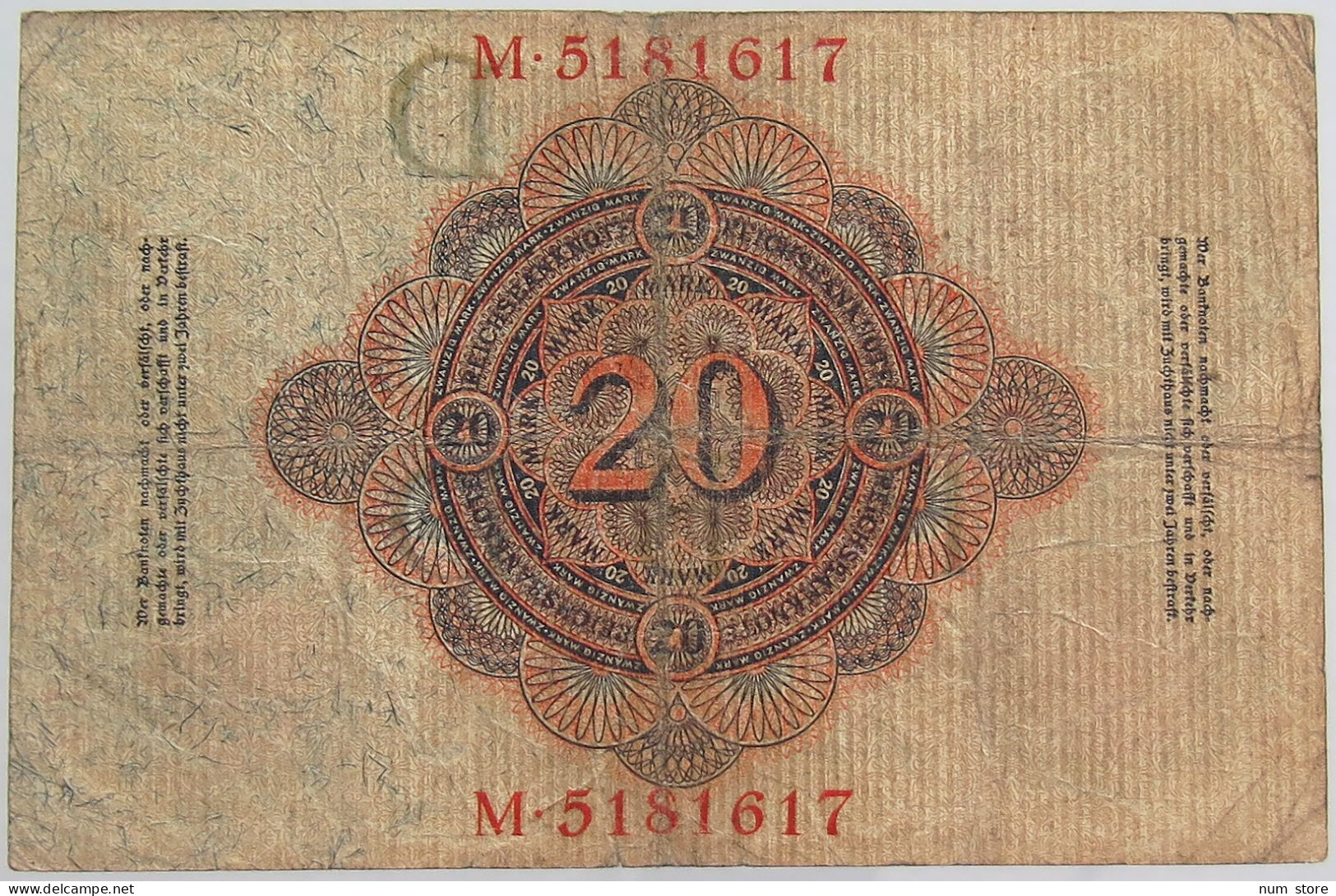 GERMANY 20 MARK 1914 #alb068 0115 - 20 Mark