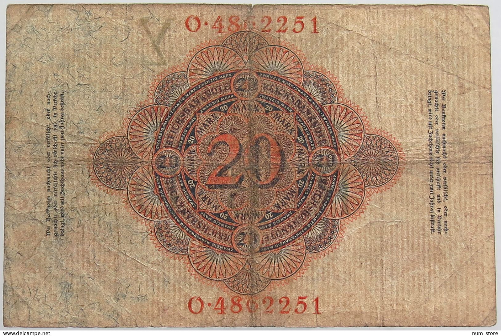 GERMANY 20 MARK 1914 #alb068 0105 - 20 Mark