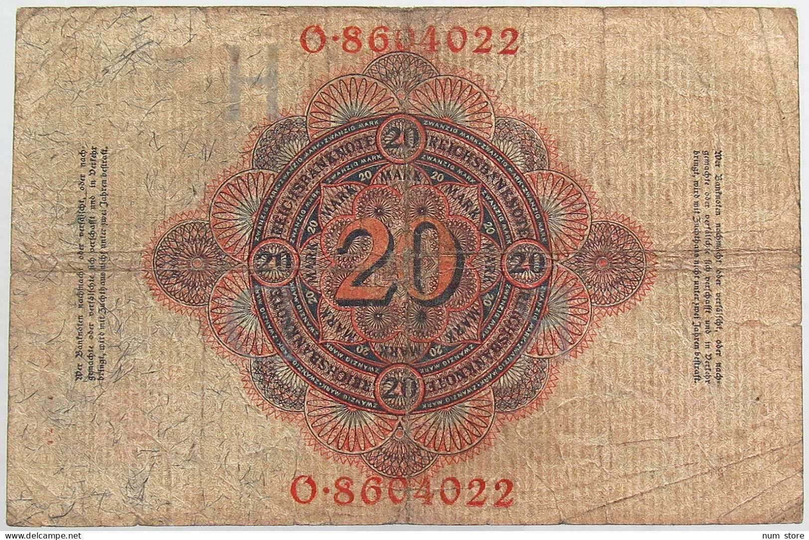 GERMANY 20 MARK 1914 #alb068 0101 - 20 Mark