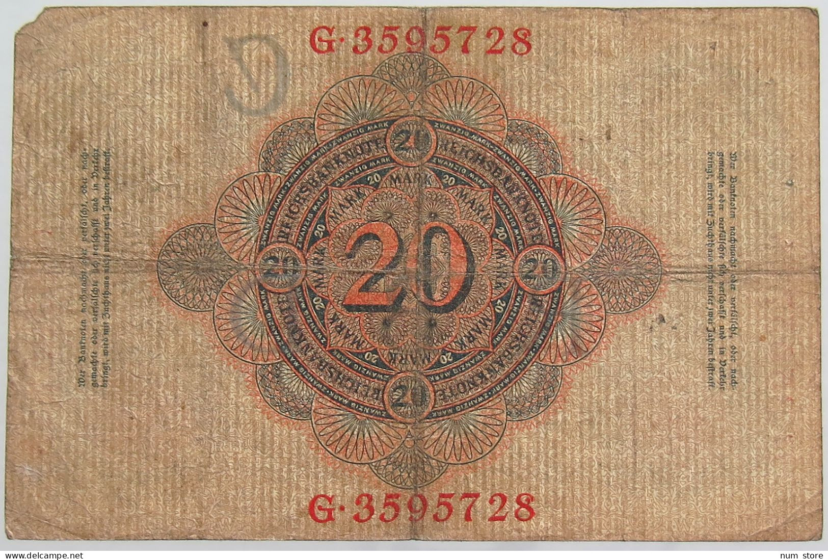 GERMANY 20 MARK 1910 #alb068 0085 - 20 Mark