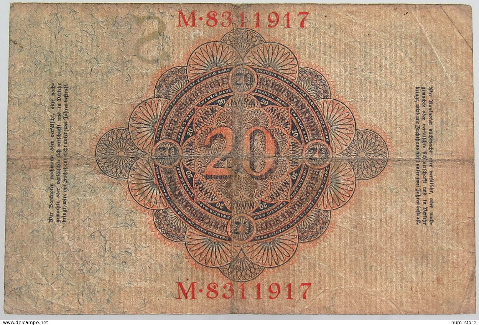 GERMANY 20 MARK 1914 #alb068 0087 - 20 Mark