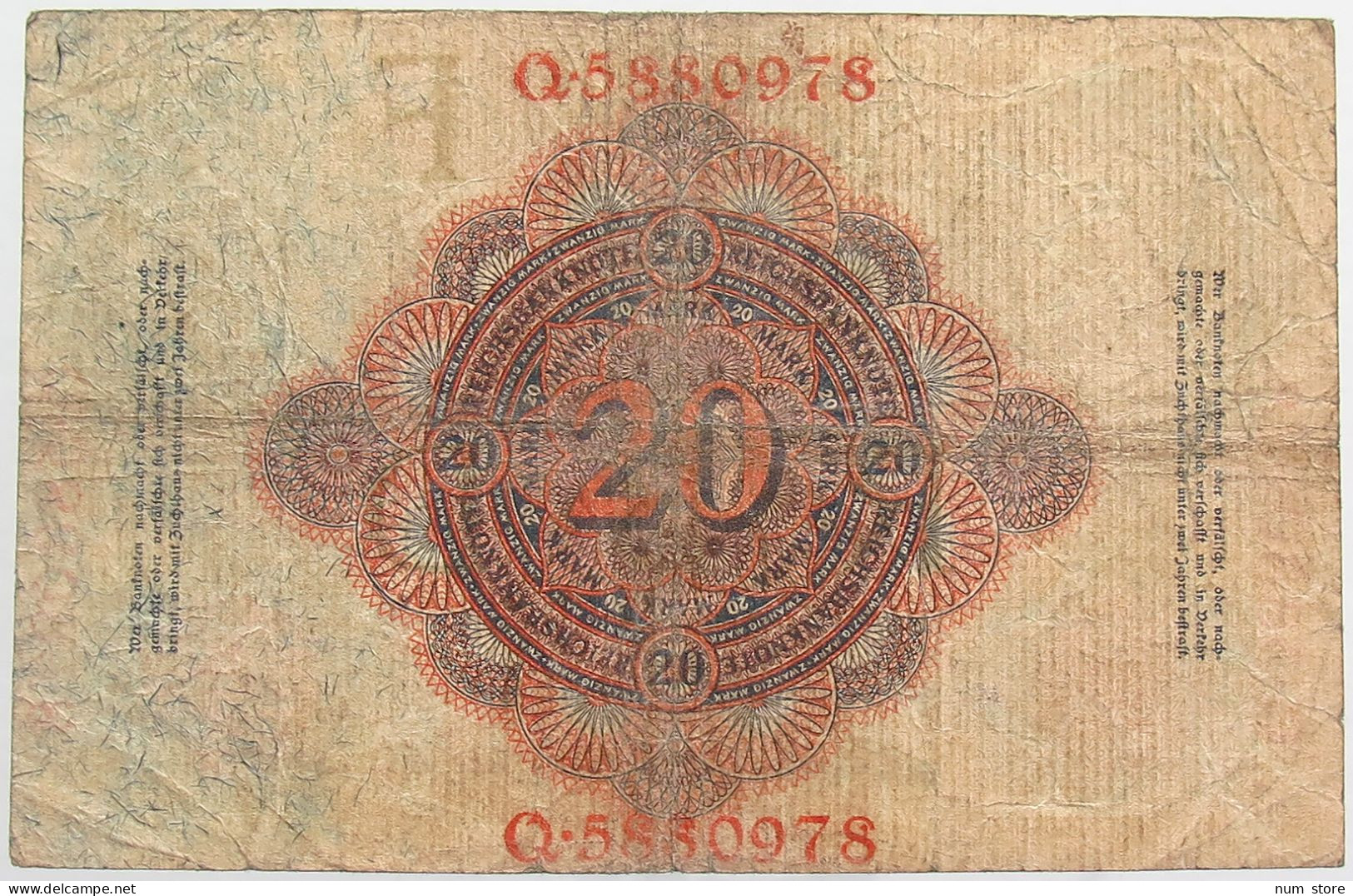 GERMANY 20 MARK 1914 #alb068 0089 - 20 Mark