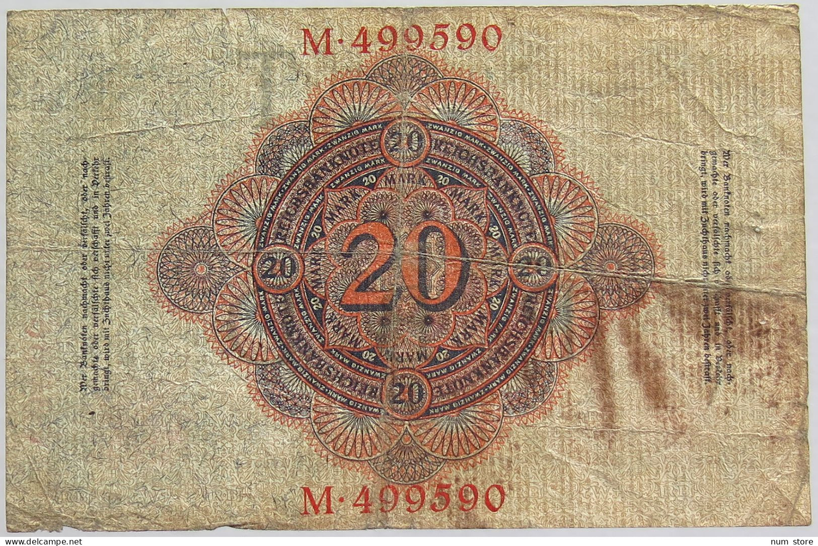 GERMANY 20 MARK 1914 #alb010 0083 - 20 Mark