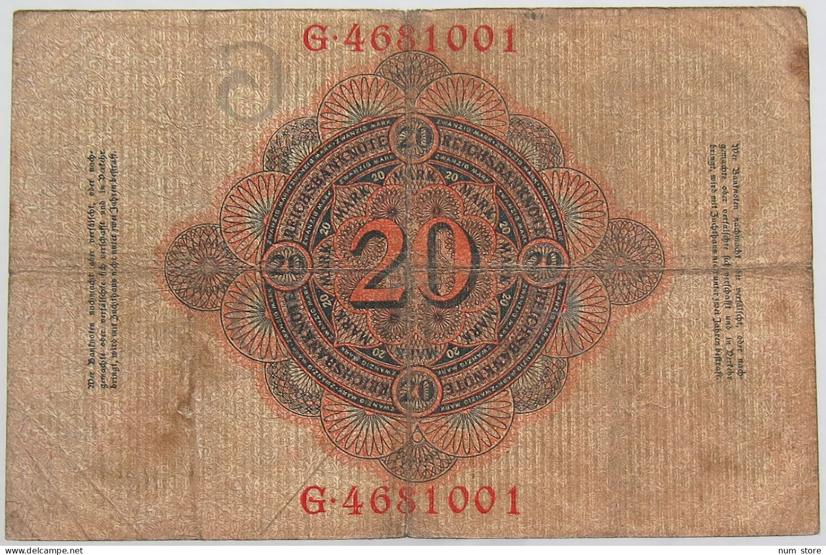 GERMANY 20 MARK 1910 #alb068 0077 - 20 Mark