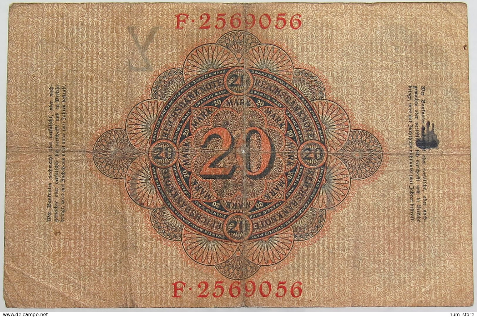 GERMANY 20 MARK 1910 #alb068 0081 - 20 Mark