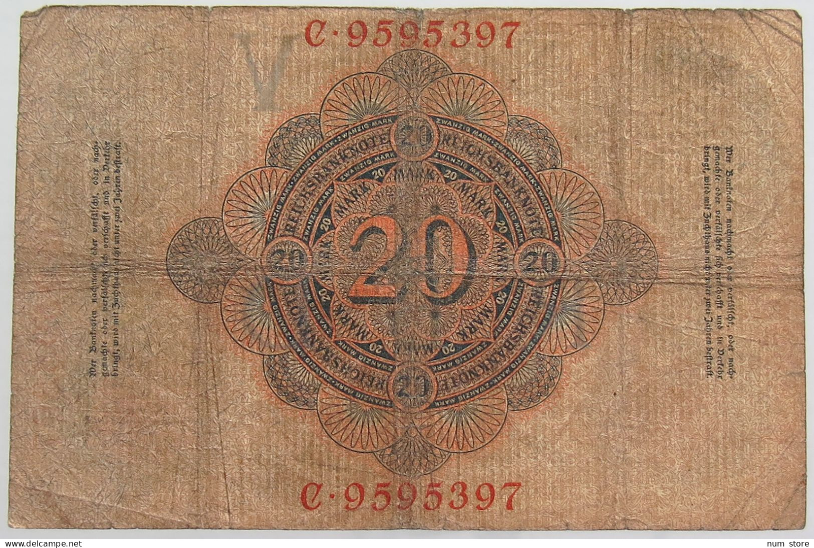 GERMANY 20 MARK 1910 #alb068 0083 - 20 Mark