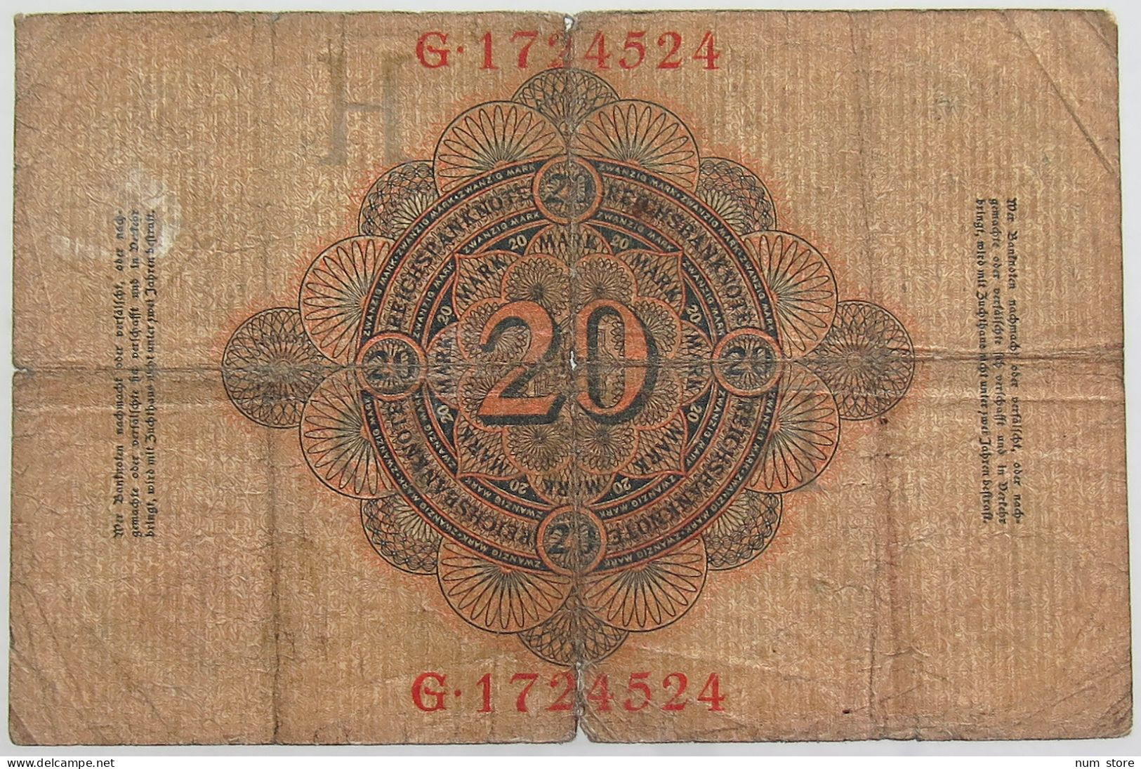 GERMANY 20 MARK 1910 #alb068 0079 - 20 Mark