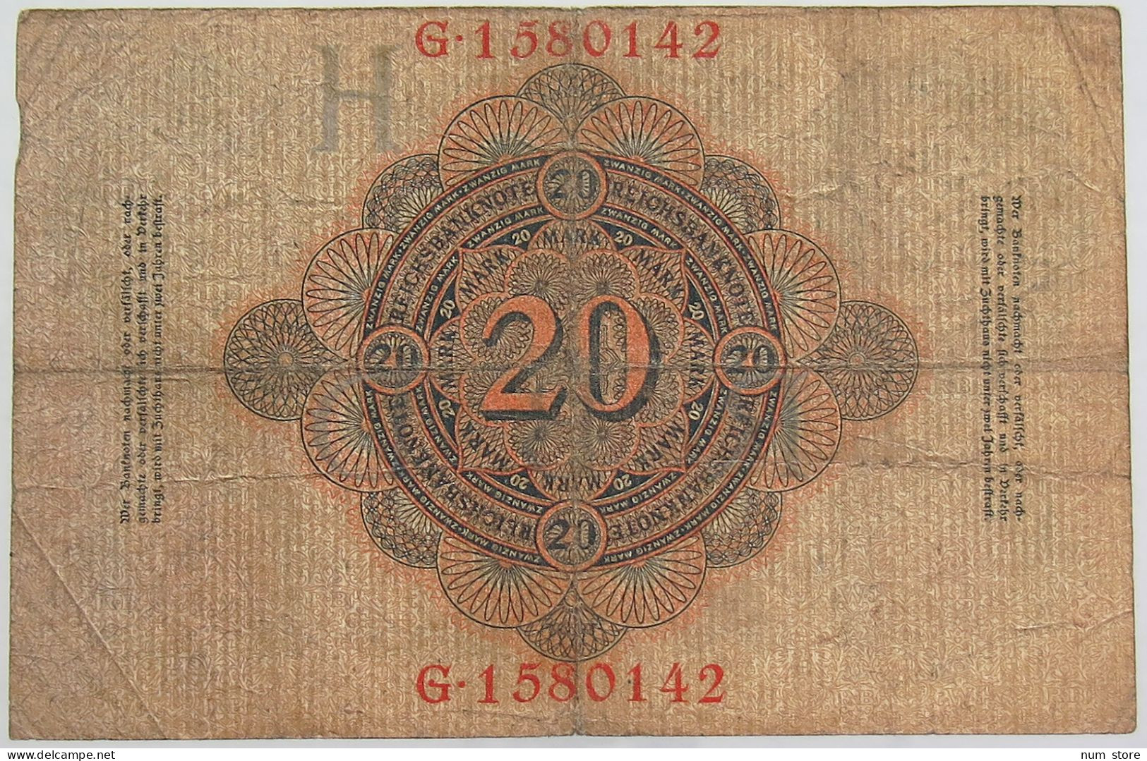 GERMANY 20 MARK 1910 #alb068 0075 - 20 Mark