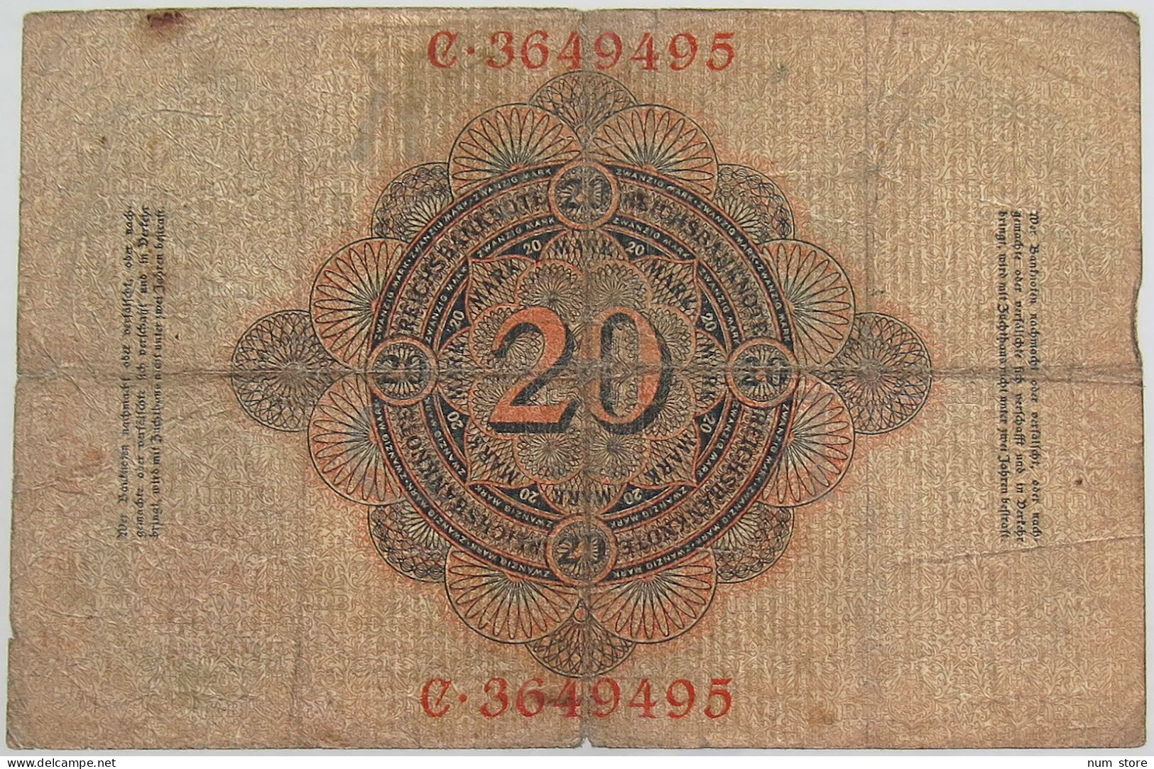 GERMANY 20 MARK 1908 #alb068 0067 - 20 Mark