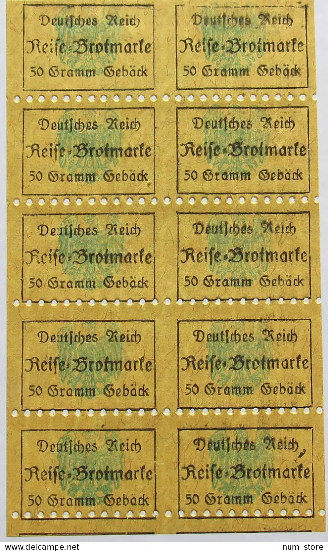 GERMANY BROTKARTE RATION CARD BREAD #alb020 0103 - Sonstige & Ohne Zuordnung