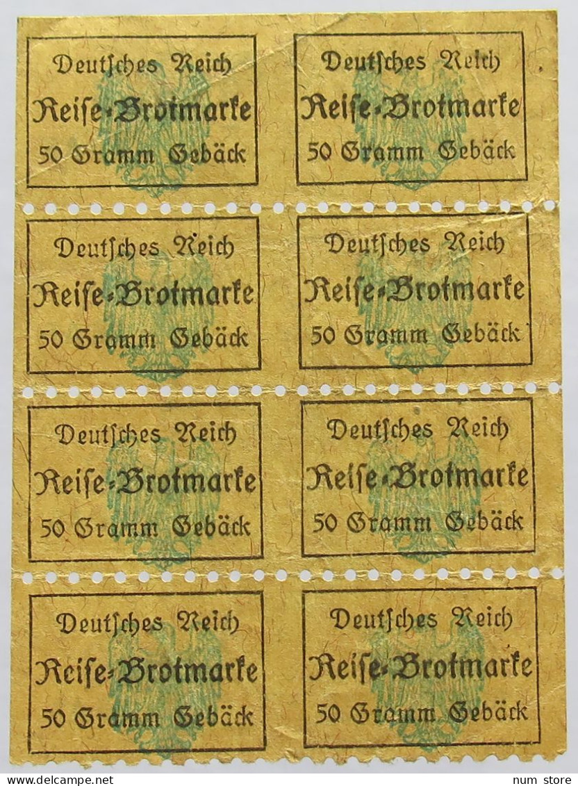 GERMANY BROTKARTE RATION CARD BREAD #alb020 0091 - Andere & Zonder Classificatie