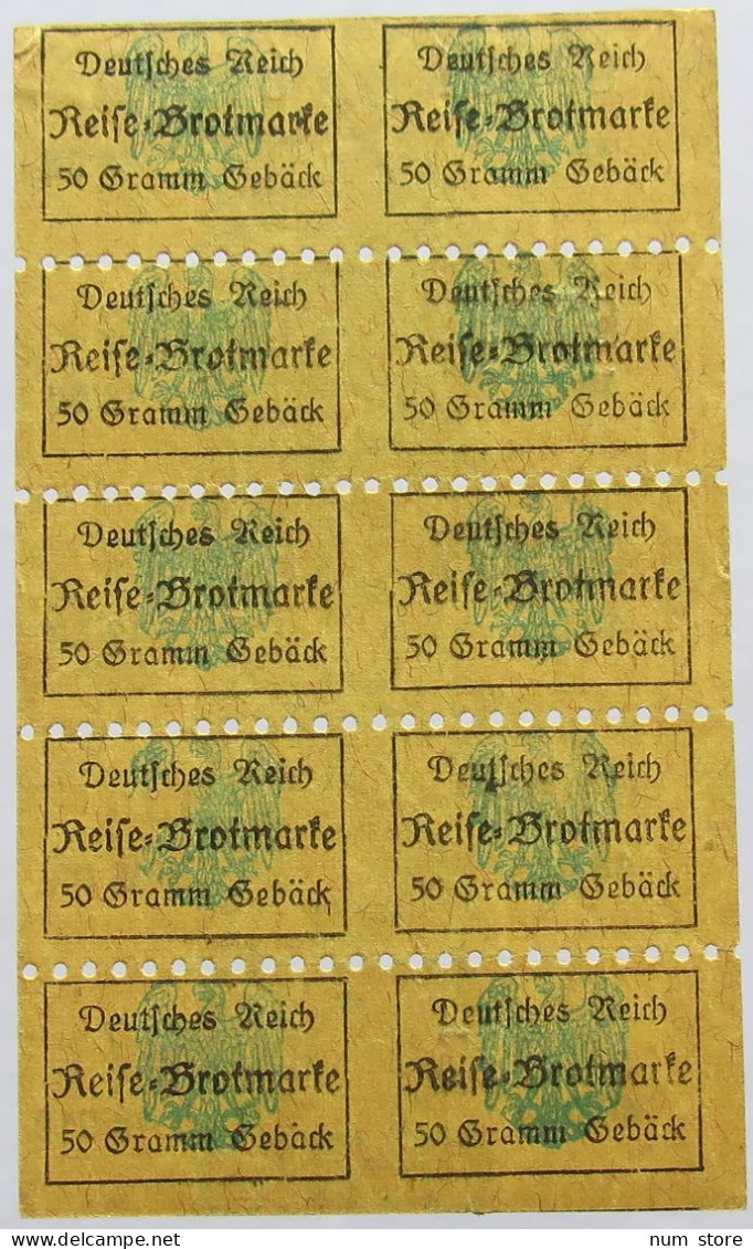 GERMANY BROTKARTE RATION CARD BREAD #alb020 0089 - Altri & Non Classificati